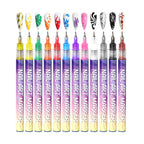 12-Color Nail Art Graffiti Pen Set