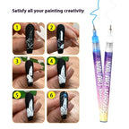 12-Color Nail Art Graffiti Pen Set