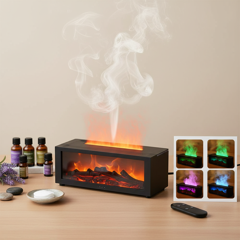 Flame Home Aromatherapy Diffuser - Essential Oil Humidifier